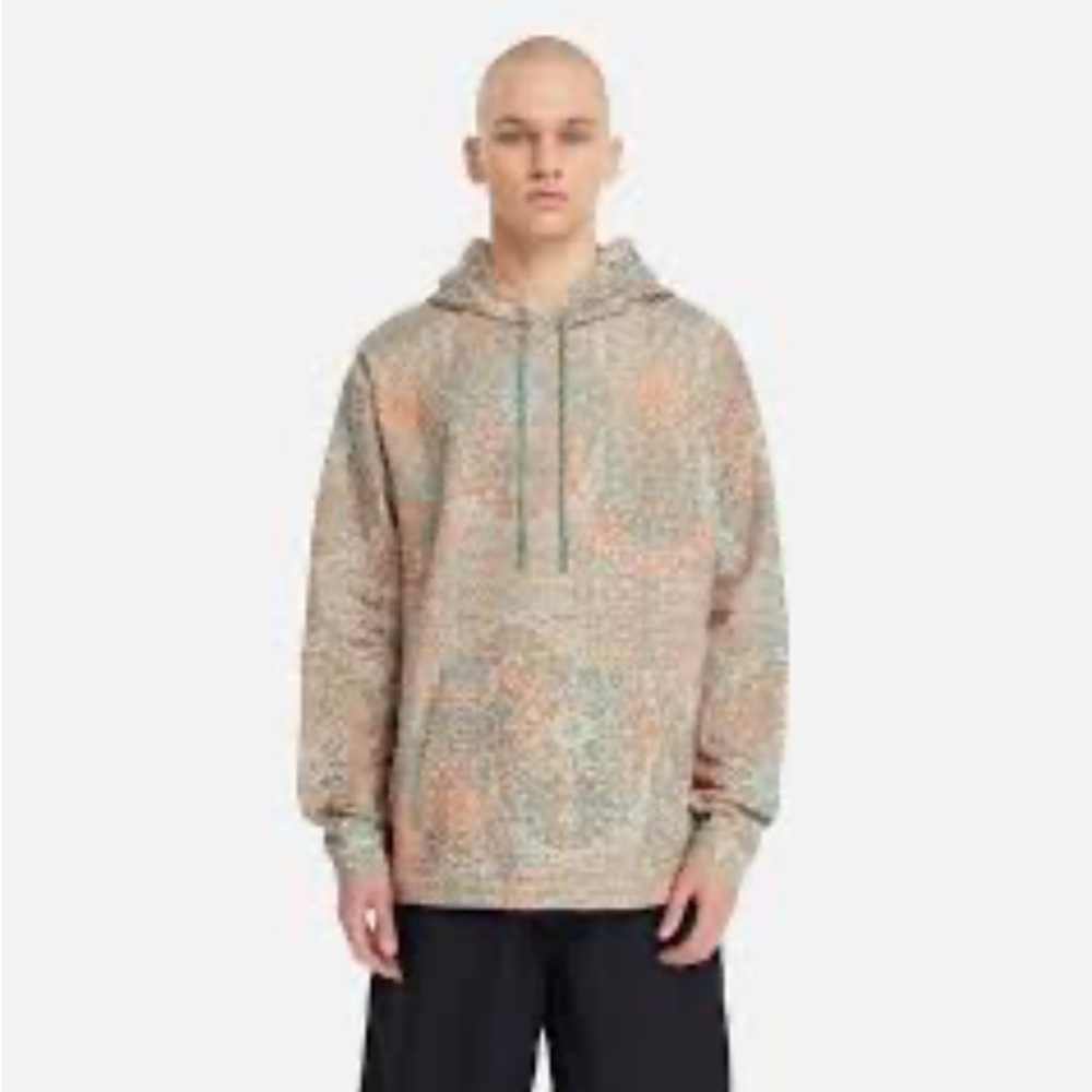 Les Benjamins Hoodie‎ 002 Green Basil Flame Orange